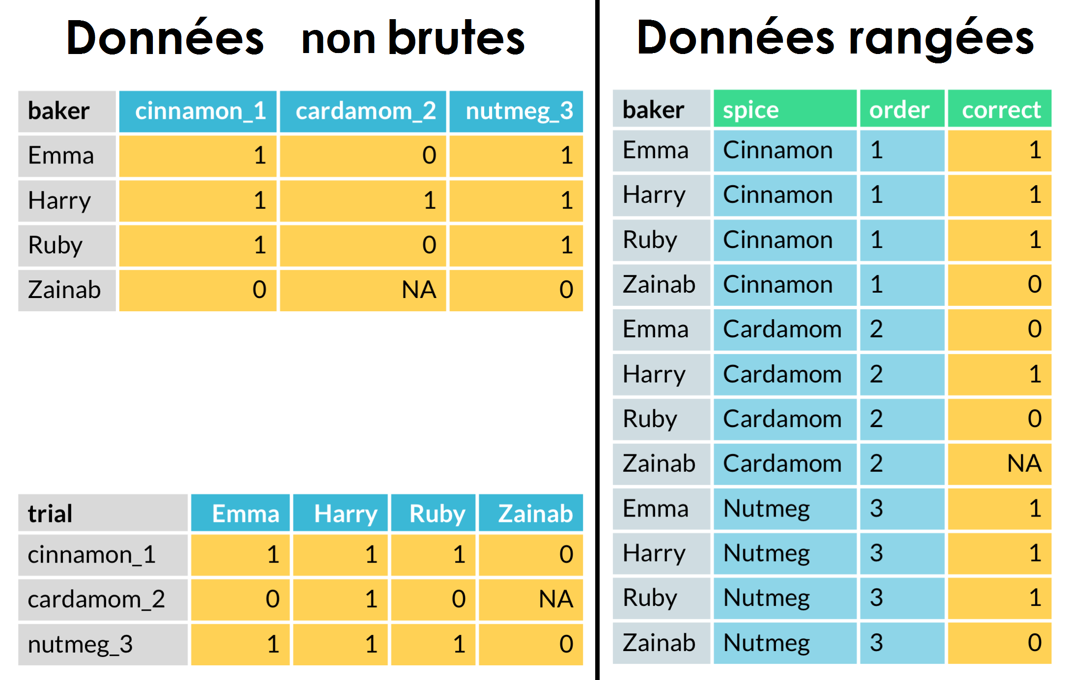 Données brute-rangées